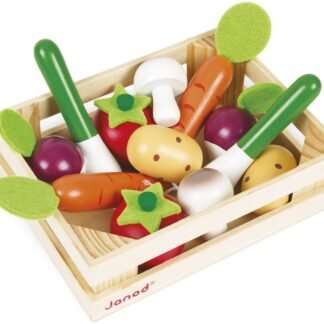 Janod J05611 - Verduras de madera, Set de 12 color/modelo surtido